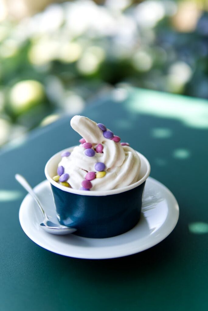 Close-up of a Cup of Ice Cream